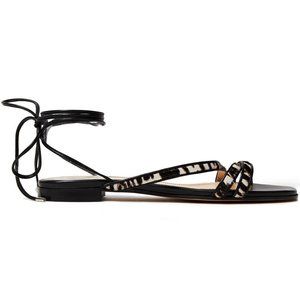 NWT Iro Puce Zebra-Print Calf Hair And Leather Sandals size 6